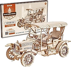 Rokr MC801 Klasik Araba Hareketli Ahşap Maket