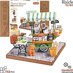 Rolife DG182 Kahve Arabası Minyatür Maket