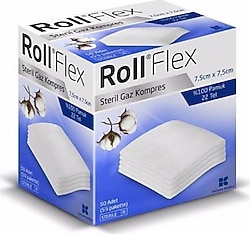 Roll Flex Steril Gaz Kompres 7.5cm x 7.5cm 50'li