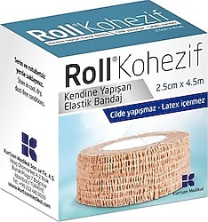 Roll Kohezif Kendine Yapışan 2.5cm x 4.5m Elastik Bandaj