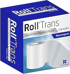 Roll Trans Şeffaf Perfore Polietilen 5cm x 5m Hipoalerjenik Flaster