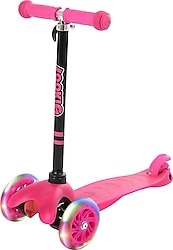 Rookie Işıklı Pembe 3 Tekerlekli Çocuk Scooter