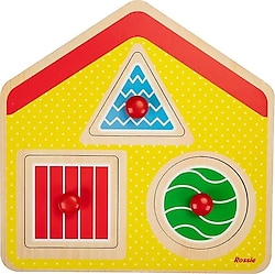 Rossie Ahşap İlk Yapboz-Geometrik Ev