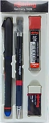 Rotring Visumax Roller + 0.7 mm Versatil Kalem 4'lü Mavi Ofis Seti