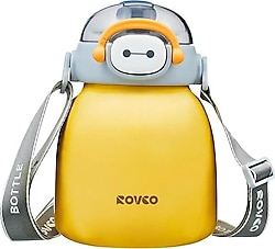 Rovco 1000 ml Askılı Pipetli Çelik Matara