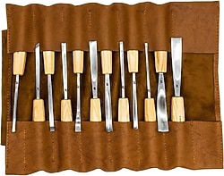 Rox Wood 0125 Premium 12 Parça Deri Çantalı İskarpela Seti