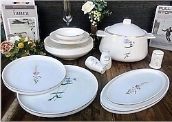 Roy King Flora 60 Parça Bone China Yemek Takımı DSN 041
