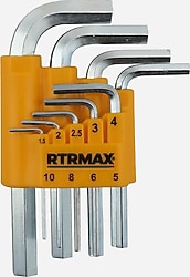 Rtrmax RH03851 9’lu Kısa Alyan Anahtar Takımı
