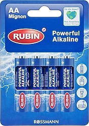 Rubin Alkalin 1.5V 4'lü AA Kalem Pil