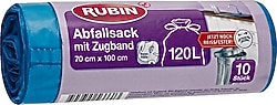 Rubin Büzgülü 120 lt Çöp Poşeti 10'lu