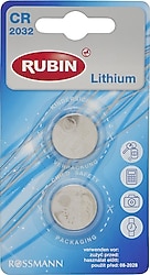 Rubin CR2032 3V 2'li Lityum Düğme Pil