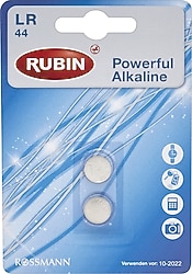 Rubin LR44 1.5V 2'li Alkalin Düğme Pil