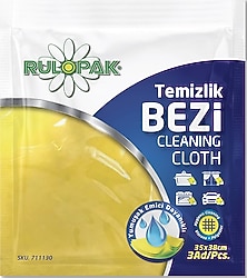 Rulopak Sarı Temizlik Bezi 3'lü