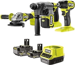 Ryobi RCK183D-242S 2+4 Ah Çift Akülü Elektrikli El Aletleri Seti