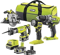 Ryobi RCK184-252S 5133005692 Çift Akülü 2 Ah + 5 Ah Elektrikli El Aletleri Seti