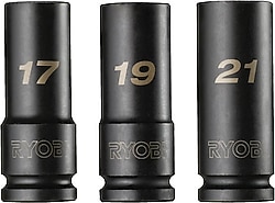 Ryobi RHDIS3PC 1/2" 3 Parça Derin Lokma Seti