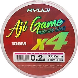 Ryuji Aji Game 4X 100 m 0.02 mm 1.5 kg Pink İp Misina