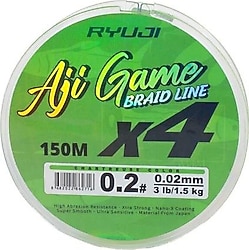 Ryuji Aji Game 4X 150 m 0.02 mm 1.5 kg Chartreuse İp Misina