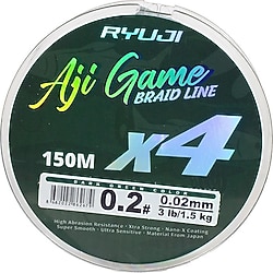Ryuji Aji Game 4X 150 m 0.03 mm 2.5 kg Dark Green İp Misina