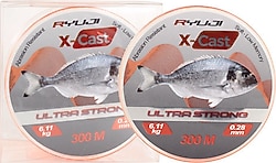 Ryuji X-Cast 300 m 0.35 mm 8 kg Orange Monofilament Misina