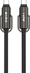 S-link Armor AC-01 1.2 m Type-C to Type-C Hızlı Şarj Kablosu