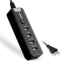 S-link SL-M4 4 USB Port Siyah Şarj Adaptörü