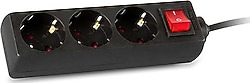 S-link SPG8-3-30 Anahtarlı 3 m 3'lü Akım Korumalı Priz