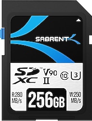 Sabrent SD-TL90 Class 10 UHS-II U3 V90 256 GB Hafıza Kartı