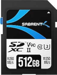 Sabrent SD-TL90 Class 10 UHS-II U3 V90 512 GB Hafıza Kartı