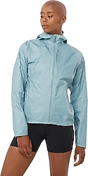Salomon Bonatti Waterproof LC2198400 Kapüşonlu Mavi Kadın Yağmurluk