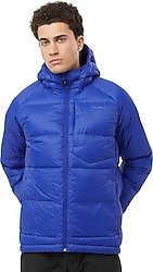 Salomon Outline Down LC2361100 Kapüşonlu Mavi Erkek Şişme Mont