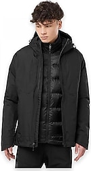 Salomon Patroller 3IN1 Down LC2104900 Kapüşonlu Siyah Erkek Mont
