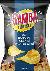 Samba Acı Baharat Çeşnili Tırtıklı Patates Cipsi 150 gr