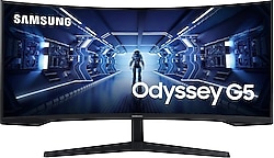Samsung Odyssey G5 LC34G55TWWRXUF 34" 1 ms WQHD Curved 165 Hz Oyuncu Monitörü