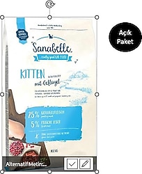Sanabelle Kitten Tahılsız 1 kg Yavru Kuru Kedi Maması - Açık Paket