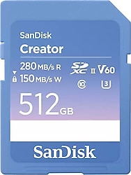 SanDisk Creator SDSDXEP-512G-GNCIS Class 10 UHS-II U3 V60 512 GB Hafıza Kartı