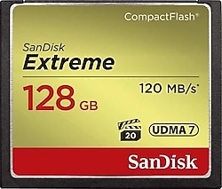 SanDisk Extreme Compact Flash UDMA 7 SDCFXSB-128G-G46 128 GB Hafıza Kartı