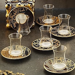 Sandro Moreno 1453 Kariye Gold 12 Parça 6 Kişilik Çay Seti
