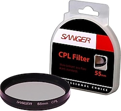 Sanger 55 mm CPL Polarize Objektif Filtresi