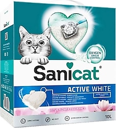 Sanicat Active White Lotus Flower 10 lt Bentonit Kedi Kumu