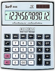 Sarff 866 12 Haneli Güneş Enerjili Pilli Hesap Makinesi