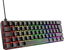 Sarftech T60 Blue Switch Siyah Kablolu Mekanik Oyuncu Klavyesi
