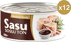 Sasu Bütün Dilim Barbekü Soslu Ton Balığı 160 gr 12'li