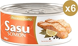 Sasu Bütün Dilim Norveç Somonu 160 gr 6'lı