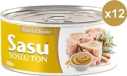 Sasu İri Parça Hardal Soslu Ton Balığı 160 gr 12'li