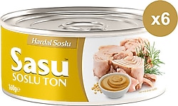 Sasu İri Parça Hardal Soslu Ton Balığı 160 gr 6'lı