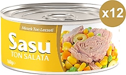 Sasu İri Parça Mısırlı Ton Salata 160 gr 12'li