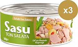 Sasu İri Parça Tahıllı Ton Salata 160 gr 3'lü