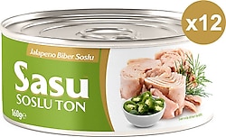 Sasu Bütün Dilim Jalapeno Biber Soslu Ton Balığı 160 gr 12'li