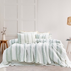 Schafer Home Costa Haki İpliği Boyalı Çift Kişilik Nevresim Takımı